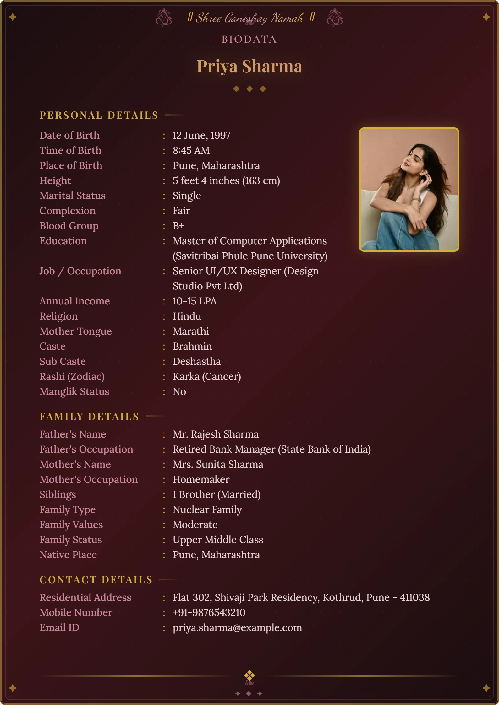 Marriage biodata template preview 35